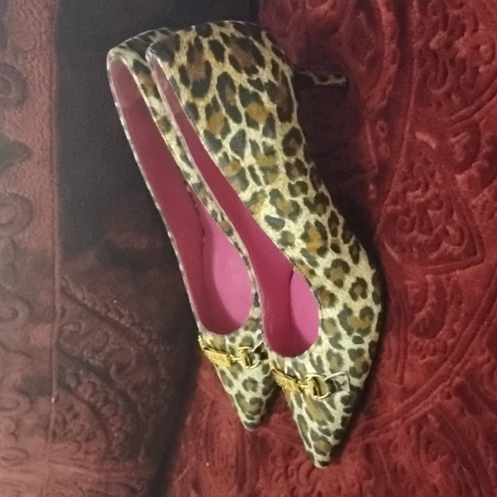 New(With Tags Still On) Cavalli Class Leopard Print Stilleto Heels. Size 10 (40)